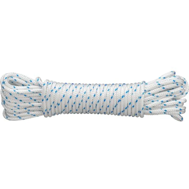 Connex DY2702880 Mehrzweckseil, 4.0 mm x 20 m, gefertigt nach DIN 83307, weiß-blau