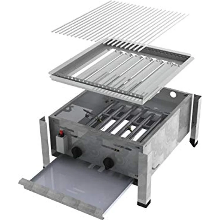 ChattenGlut Gasgrill ChattenGlut Gastrobräter 7,3kW mit Einzelne Edelstahlstäbe als Rost, BxTxH: 480x530x270 cm, Hessen Germany Design – Bild 7