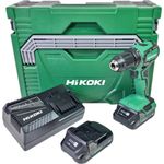 Hikoki Hit.wkrtarka 18V Ds18Dd Wqz 55Nm 2X2,0Ah Hitsystem, Akkuschrauber mit Brushless Motor und LED, blau