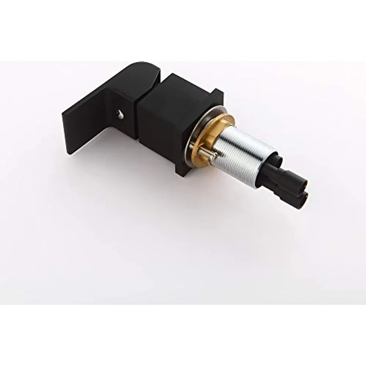 Bernstein Wannenrandarmatur 6080B, 4-Loch-Badewannenarmatur Schwarz mit Wasserfall-Design, Einhebelmischer aus massivem Messing, Fliesenrandmontage und Handbrause mit Anti-Kalk-Noppen, 1,5m Schlauch – Bild 4