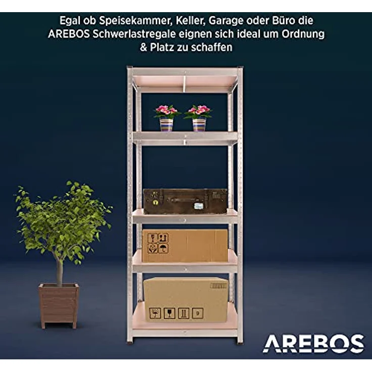 Schwerlastregal Lagerregal Werkstattregal Steckregal Kellerregal Regal Büroregal - Verzinkt – Bild 7