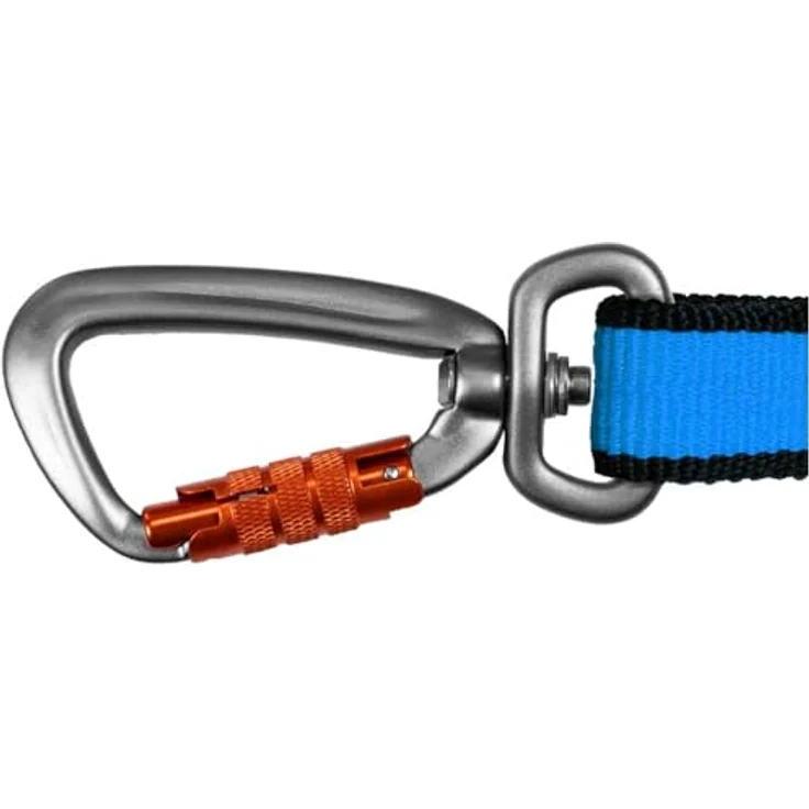 Non-stop dogwear Bungee Leash LTD | Leine für bikejøring, scootering und skijøring | Twistlock-Karabiner für 300 kg | 2,8m | Farbe: blau – Bild 3