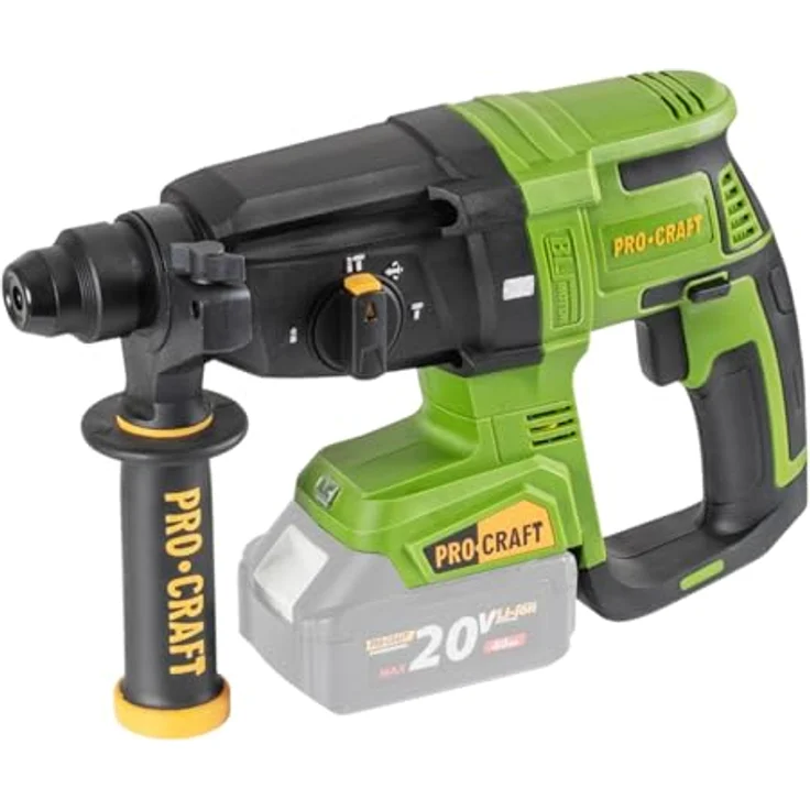 Procraft PHA40bb-c, Akku-Bohrhammer 20 V mit 2,6 J Schlagenergie, SDS-Plus, ohne Akku und Ladegerät – Bild 2