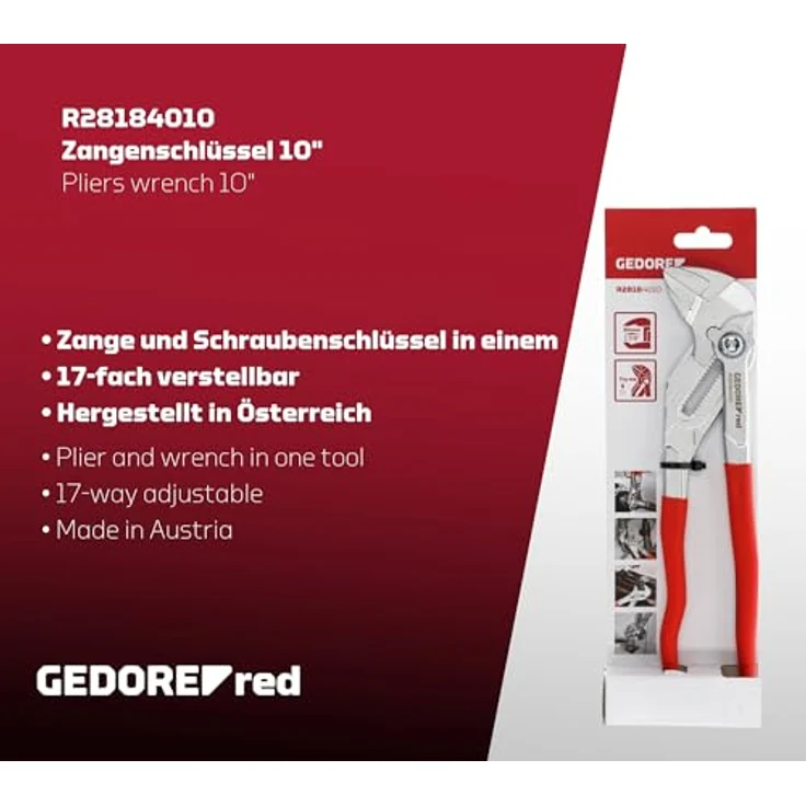 Gedore Zangenschlüssel 250 mm (R28184010) – Bild 2