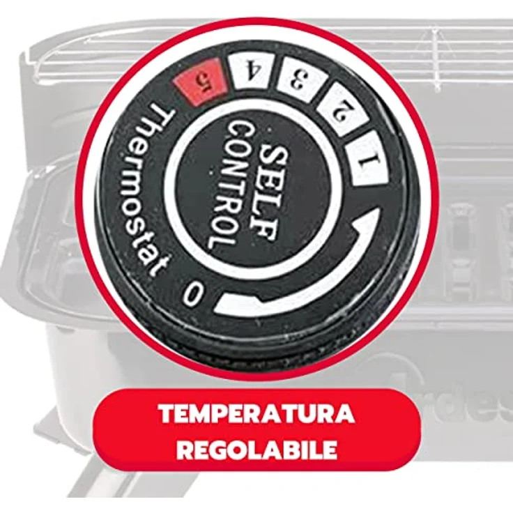Poly Pool ARBBQ01 Elektrogrill, 2 kW mit 44 x 29 cm emailliertem Grill, Edelstahl-Heizspirale und abnehmbarer Fettauffangschale – Bild 5