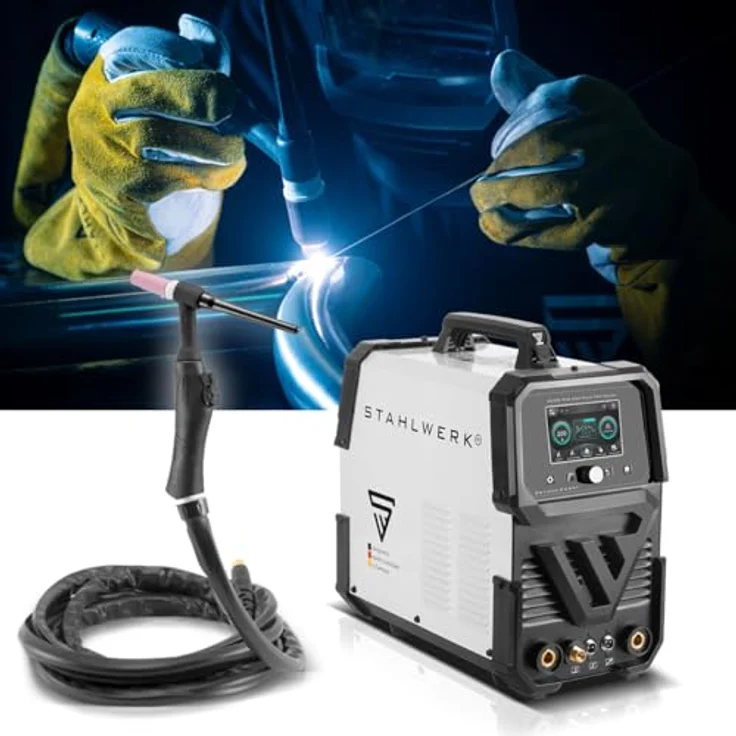 STAHLWERK AC/DC WIG 200 Puls Pro Touch, Schutzgas Schweißgerät mit 5-200 A und 3m Profi WIG-Schweissbrenner – Bild 12