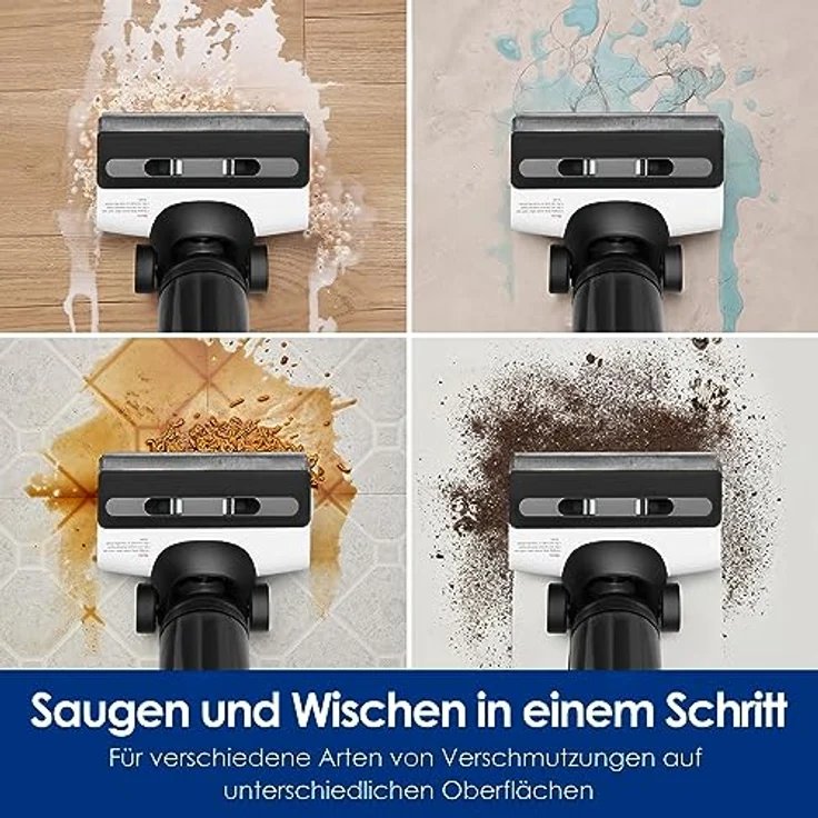 Tineco Floor ONE S6 Nass Trockensauger, Kabelloser Nass Trocken Staubsauger, Akku Saugwischer mit LED-Anzeige All-in-One Staubsauger mit Wischfunktion 35min Laufzeit für Hartböden – Bild 2