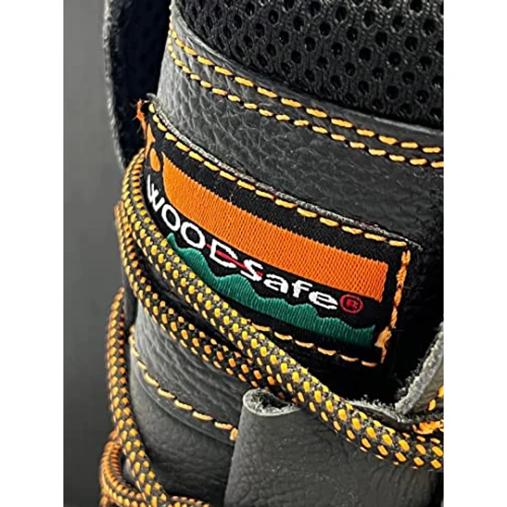Trend Line Woodsafe Schnittschutzstiefel S3 schwarz Sicherheitsschuh, Vibram®-Laufsohle, Größe 46, wasserabweisendes Leder, antistatisch, öl- und kraftstoffbeständig – Bild 6