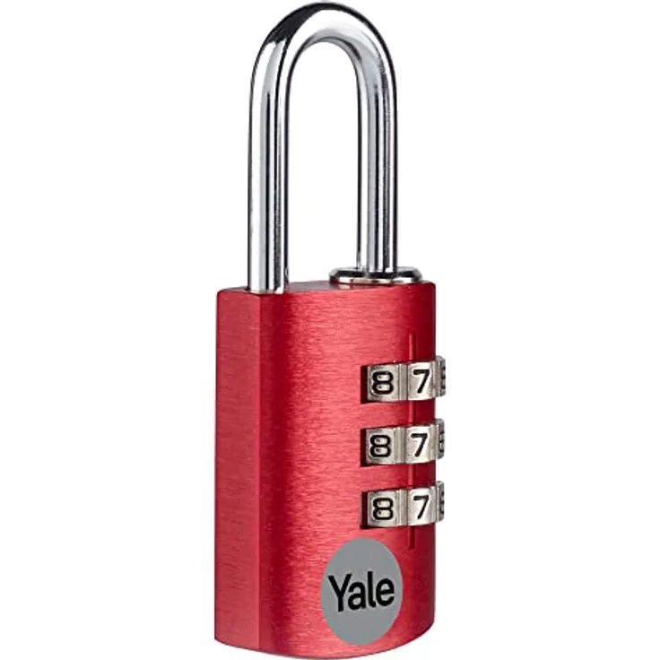 YALE YE3CB/20/121/1/CO Vorhängeschloss 20mm Rot Zahlenschloss