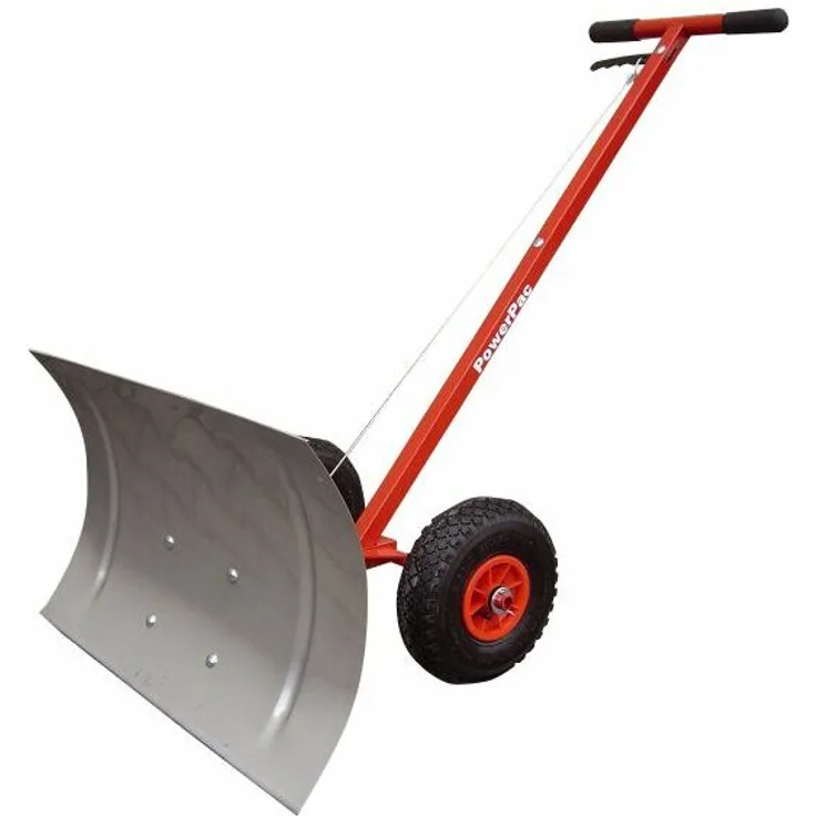 PowerPac Handschieber Schneeschieber 740 mm mit Räder