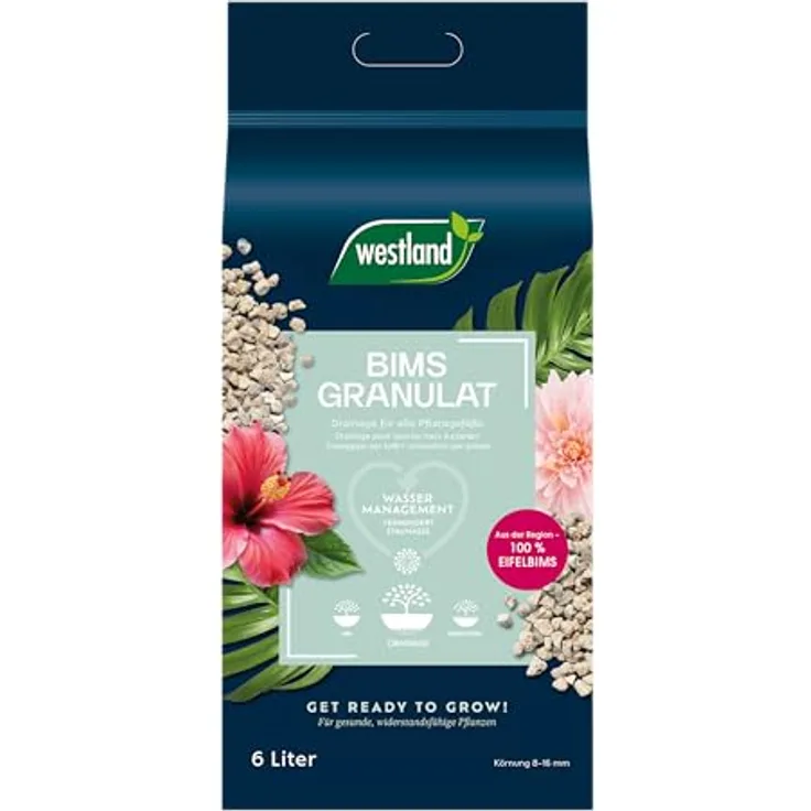 Westland Bims-Granulat, 6 l, porenreich für optimale Drainage in Pflanzgefäßen