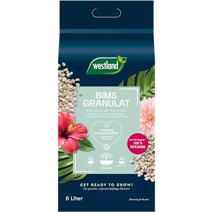 Westland Bims-Granulat, 6 l, porenreich für optimale Drainage in Pflanzgefäßen – Bild 1