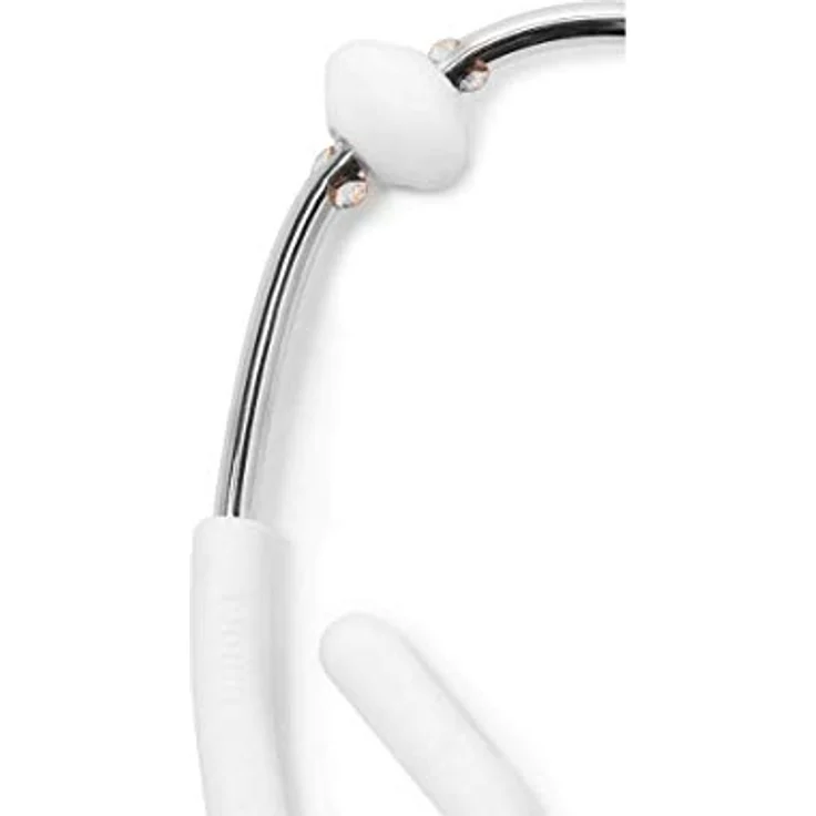 Umbra Flex Doppel-Duschvorhangringe, Weiß-Chrom, – Bild 3