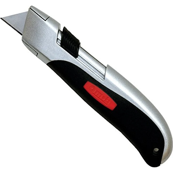Peddinghaus Cuttermesser TopSecurity 2K Griff, selbsteinziehend, 10x 25 mm, inkl. 5 Ersatzklingen, doppelte Sicherheit, TÜV-GS geprüft – Bild 1