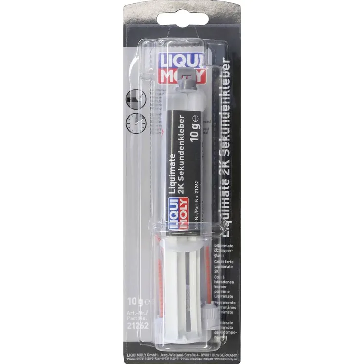 Liqui Moly Liquimate Sekundenkleber 21262, 2-Komponenten Sofortkleber, 10g, spaltfüllend bis 6 mm