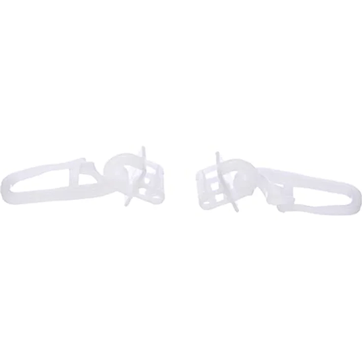 GARDINIA Klickgleiter mit Gardinenhaken (Faltenlegehaken), Für Vorhangschienen GE und P2Ü, Kunststoff, Weiß, 50 Stück – Bild 4