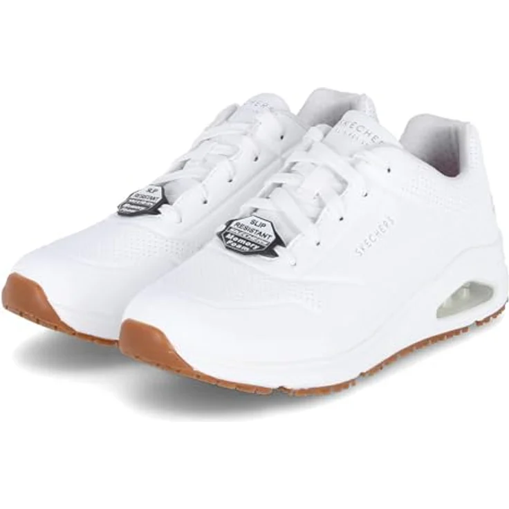 Skechers Work Uno SR, Rutschhemmende Arbeitsschuhe mit Air-Cushioning, Weiß WHT, Größe EU 41 – Bild 3
