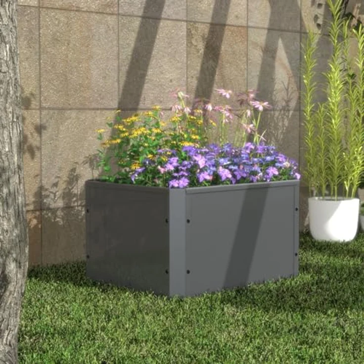 Urban Hochbeet Balora M, Metall Pflanzkasten 50x40 cm für Gemüse und Kräuter, wetterfest und langlebig – Bild 2
