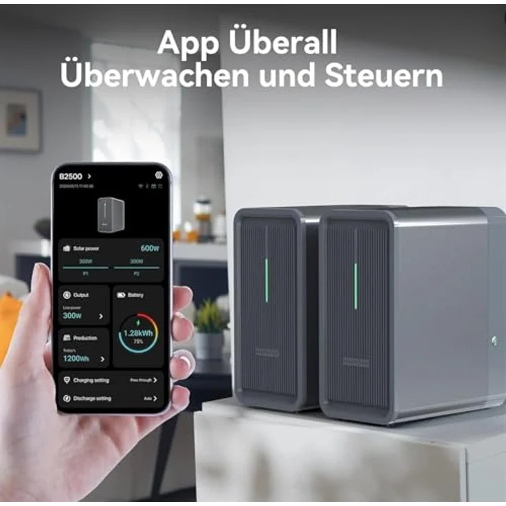 Marstek B2500-D, Speicher Balkonkraftwerk 2240 Wh mit erweiterbarer Kapazität und App-Überwachung – Bild 6