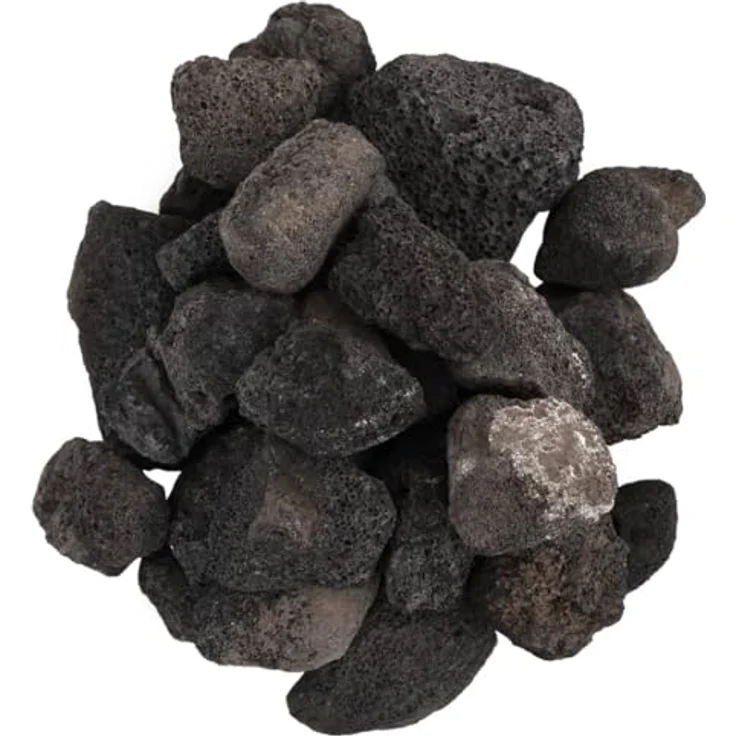 vidaXL Lavagranulat, Lavastein Biologische Filter, Multifunktional Lavamulch für Aquarium Landschaftsbau, Vulkangestein Garten Deko Steine, Schwarz 25 kg 5-8 cm – Bild 5