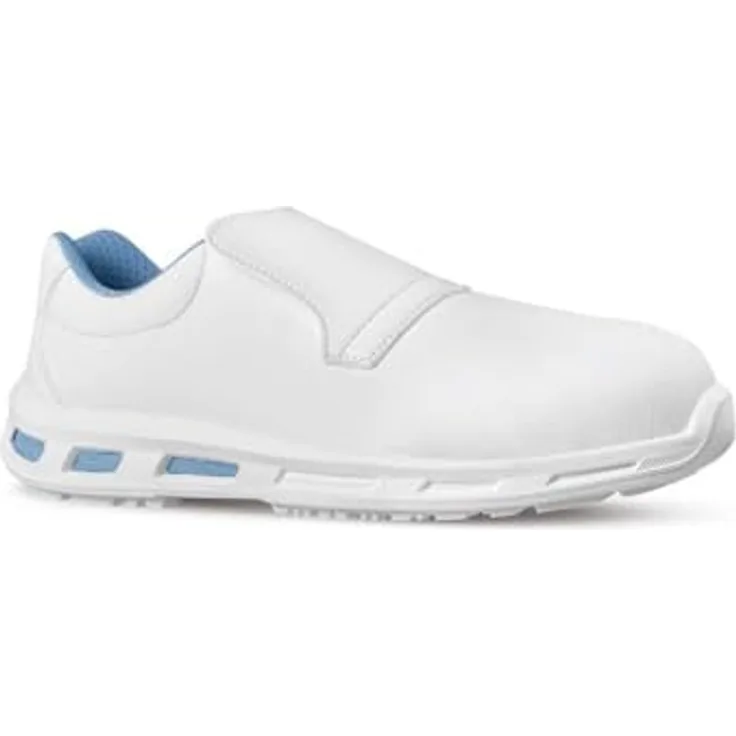 U-Power Blanco Sicherheitsschuhe, Leichte Mokassins mit Airtoe-Zehenschutzkappe, wasserabweisend, EU 45, Weiß
