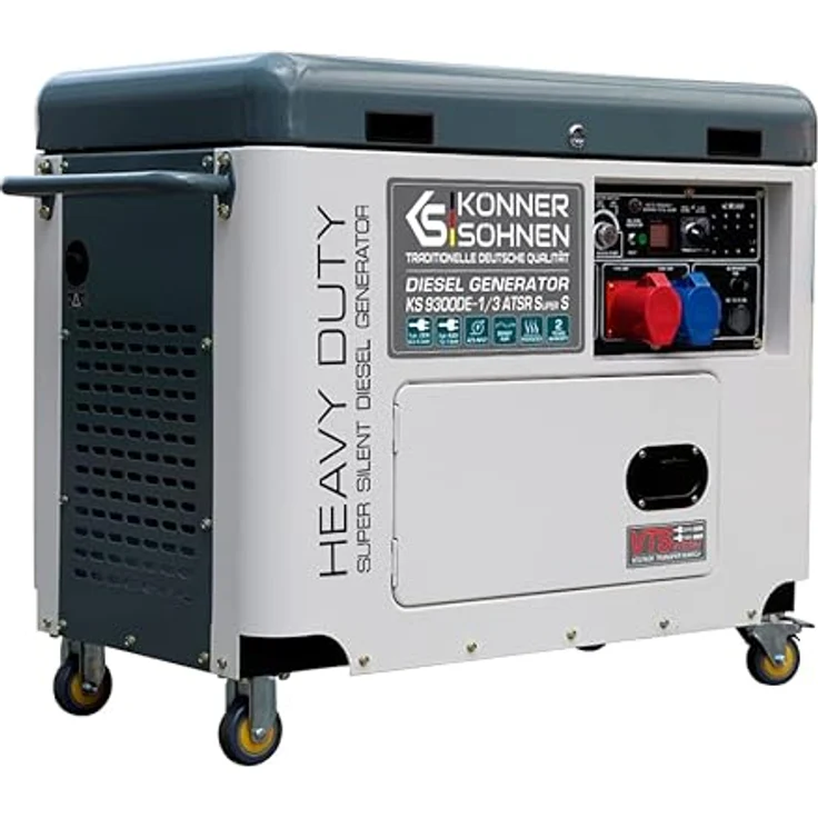 Könner & Söhnen Diesel-Generator KS 9300DE-1/3 ATSR EUROV, Notstromquelle für Privathaushalte und Kleinunternehmen – Bild 3