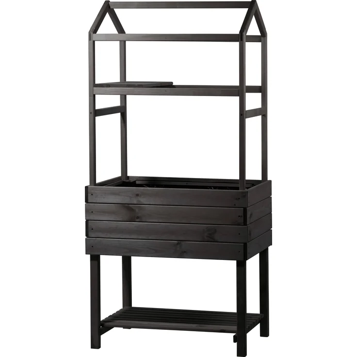 dobar Spalier Pflanzturm-Aufsatz für Kubus 2.0 anthrazit, vertikales Gärtnern mit Ablagefläche – Bild 1