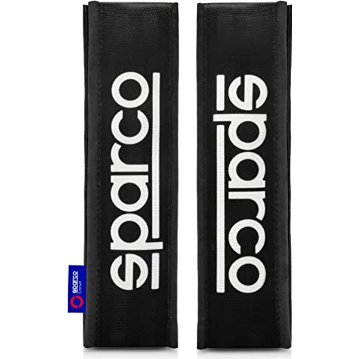 SPARCO 2er Set Universal SPC Gurtpads Schwarz Polyester Schwarz Universal – Bild 2