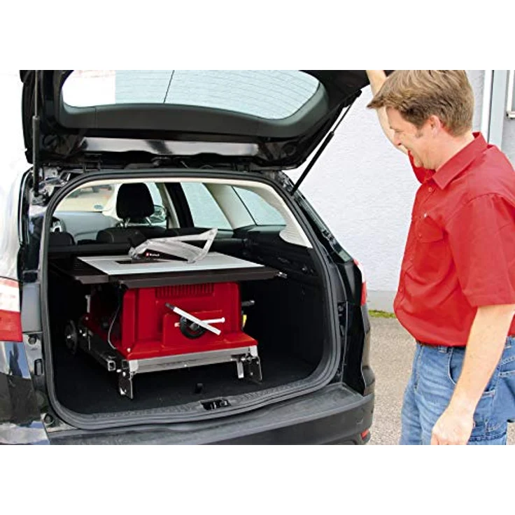 Einhell Tischkreissäge TE-TS 250 UF (max. 2.000 Watt, Trolleyfunktion, Softstart, Aluminiumtisch, Tischverbreiterungen, Parallel--Winkelanschlag) – Bild 3