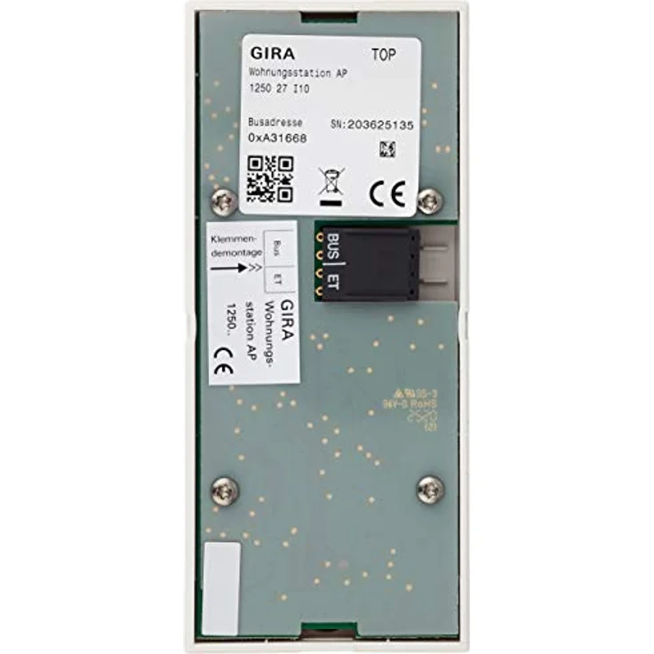 Gira 125027 Wohnungsstation AP System 55 reinweiß seidenmatt – Bild 3