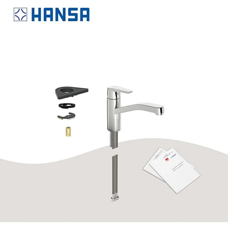 HANSA Küchenarmatur Hansapolo, Einhand-Einlochbatterie für offene Heißwasserbereiter, Ausladung 216 mm, 120° schwenkbar – Bild 5