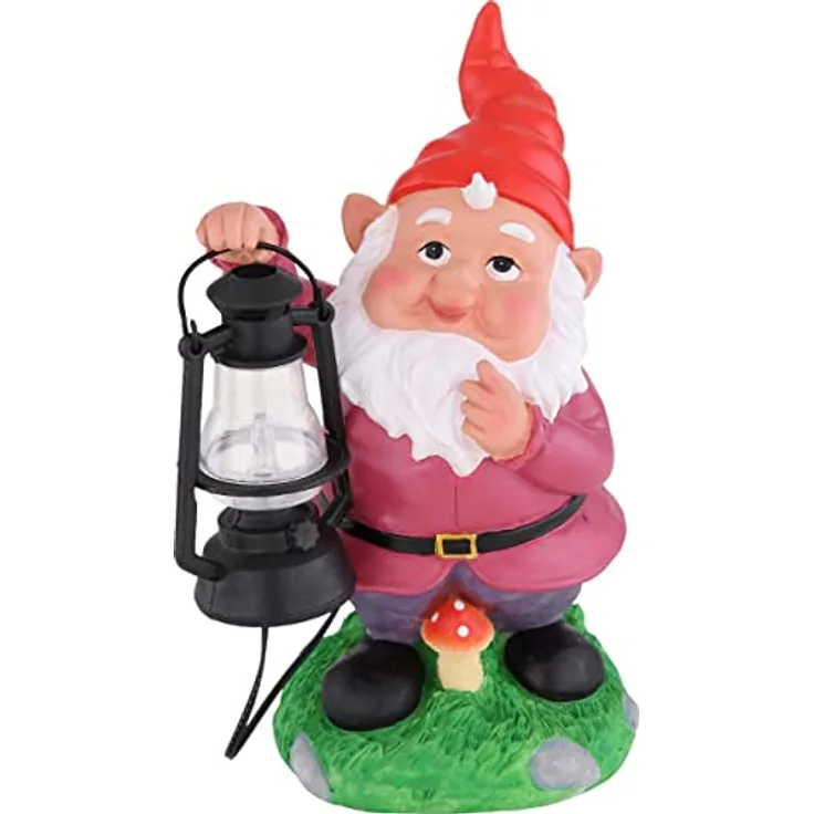 Globo 3314 Solarleuchte Gartenzwerg Laterne Gartenlampe Solarlampe