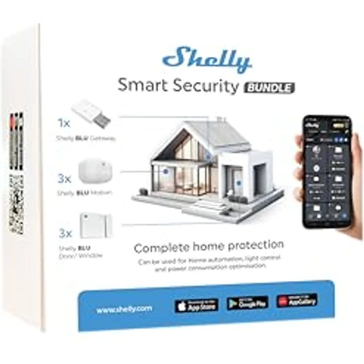 Shelly Smart Security Bundle | Intelligenter Bluetooth-Sicherheitspaket mit Bluetooth Gateway, Bewegungssensor und Fenstersensor | Heimautomatisierung | Kein Hub Erforderlich | Lange Akkulaufzeit – Bild 1