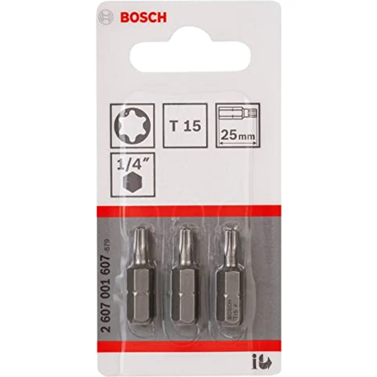 Bosch Professional Bit Extra-Hart für Innen-Torx-Schrauben (T15, Länge: 25 mm, 3 Stück) – Bild 3
