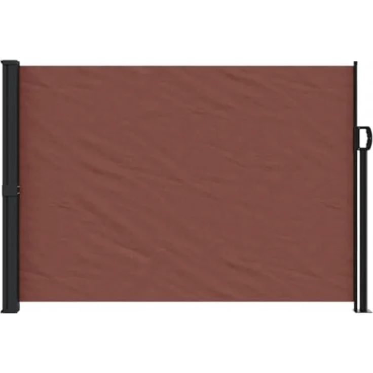 vidaXL Seitenmarkise, Wandmarkise mit PU-Beschichtung, Sichtschutz für Balkon Terrasse Garten, Windschutz Markise, Ausziehbar Braun Polyester – Bild 3