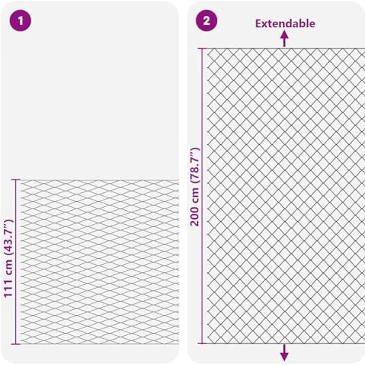 vidaXL Beetumrandung Maschendrahtzaun, 2 x 10 m, grüner Stahlzaun mit rautenförmigem Maschendesign, wetterfest und einfach zu montieren – Bild 4