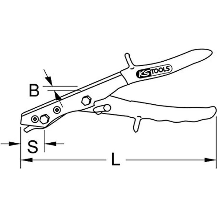 KSTOOLS Blechknabber 265mm, gratfreier Schnitt für Bleche bis 1,2 mm, tauchisolierter Griff, arretierbar, Spezial-Werkzeugstahl – Bild 2