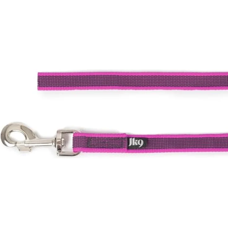 JULIUS K-9 IDC Color & Gray gumierte Leine, 20 mm x 2 m ohne Schlaufe, strapazierfähiger Textilstoff, Pink-Grau – Bild 5