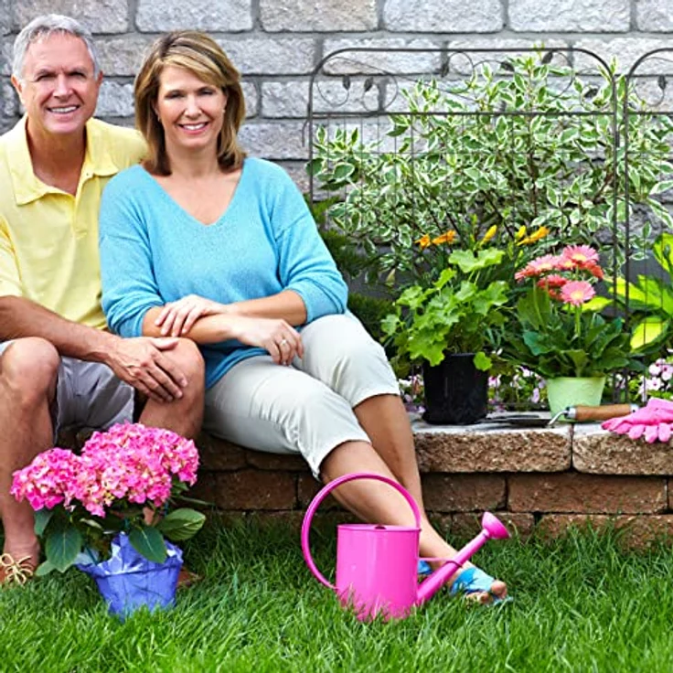 Relaxdays Gartenzaun Metall, HB: 140 x 94 cm, Beeteinfassung zum Stecken, 4 Zaunelemente, Blätter-Verzierungen, schwarz – Bild 3