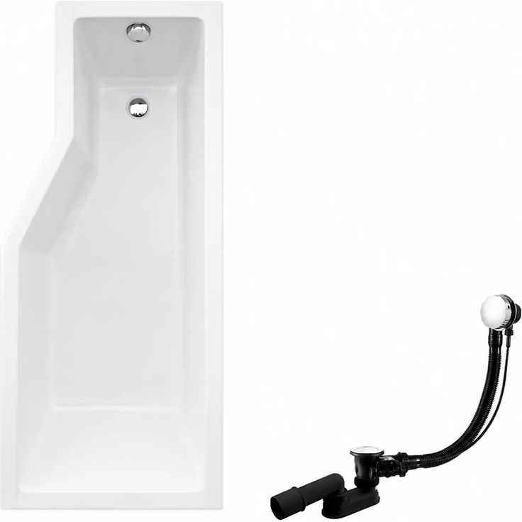 KOLMAN INTEGRA Badewanne Eckwanne 150 x 75 cm Rechts, weiße Acryl-Oberfläche, inkl. Ablauf und Füße, rutschfest, antibakteriell