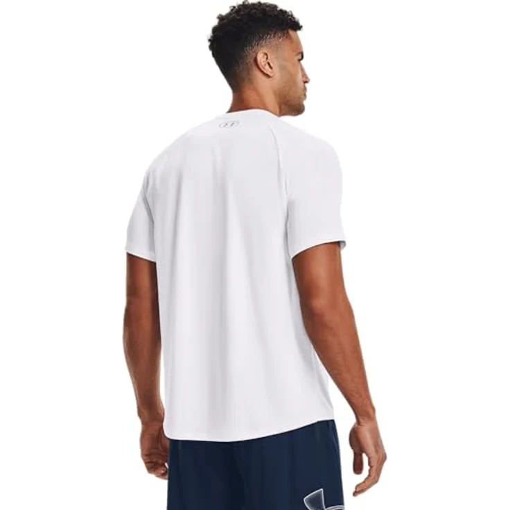 Under Armour® Poloshirt UA Tech 2.0 SS, weiss mit Logoprint – Bild 6