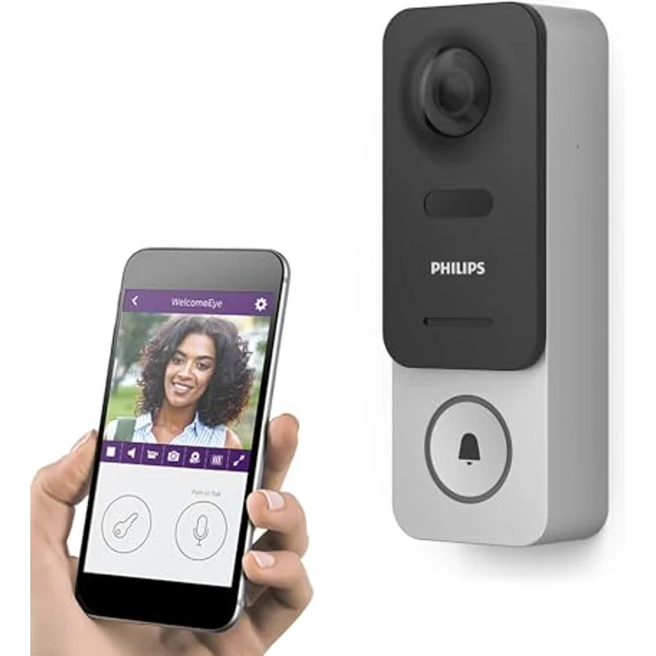 PHILIPS WelcomeEye LINK Gegensprechanlage mit Video-Funktion IP44 batteriebet - Avidsen – Bild 2