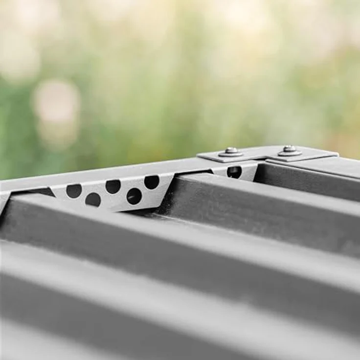 GFP Primeyard Gerätehaus Metall Gartenhaus 228x180x231 cm Geräteschuppen anthrazit, robuste Stahlblech-Konstruktion – Bild 5