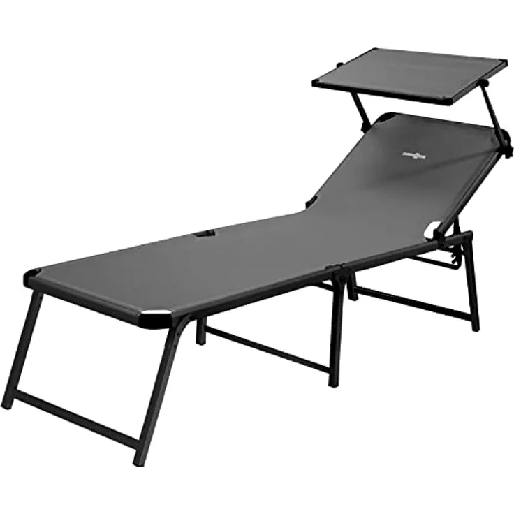 BRUNNER Marbella High Sonnenliege grau 2022 Campingliege