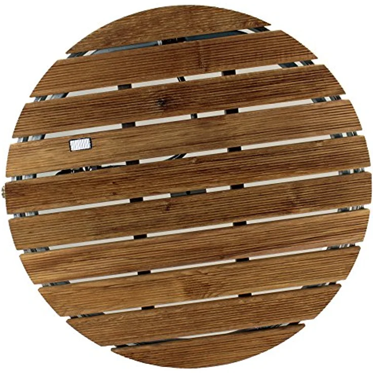 @tec Gartendusche MyGarden aus massivem Teakholz, rund, mit Bodenplatte Outdoor, dm. 70cm in Echtholz - Teakholz – Bild 4