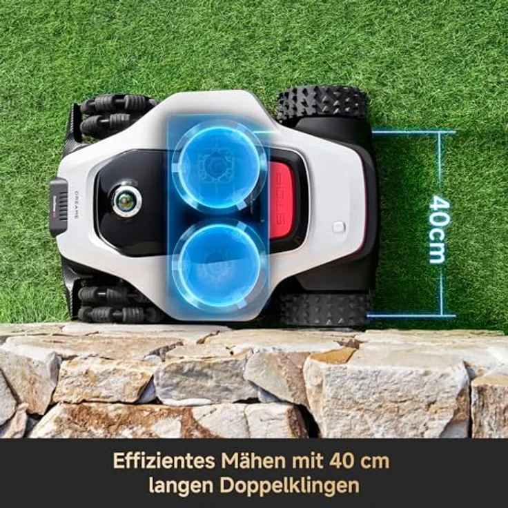 DREAME A3 AWD Pro-3500 Mähroboter mit OmniSense 3.0, 360° 3D LiDAR, KI-Objekterkennung und Allradantrieb, geeignet für Flächen bis 3.500 m², max. Neigung 80% – Bild 6