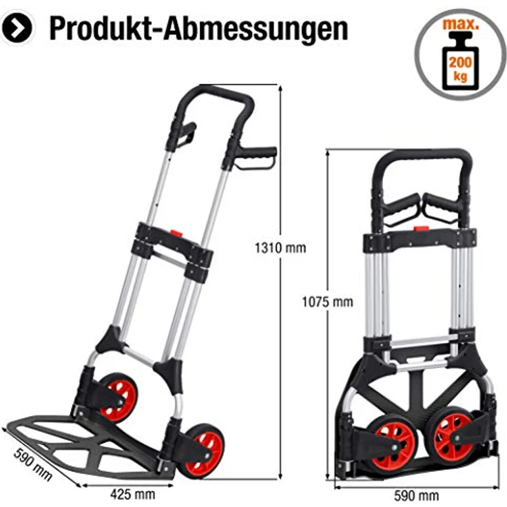 Sackkarre 200 kg, klappbar – Bild 2
