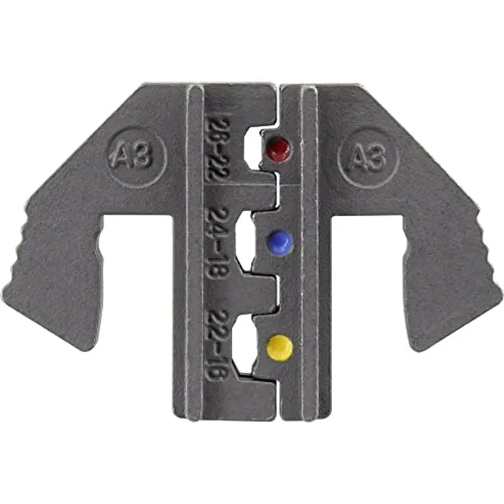 TOOLCRAFT PLE-0A3 Crimp-Einsätze Isolierte Kabelschuhe Quetschbereich: 0.1 bis 1.5 mm² Passend für Marke (Zangen): TOOL