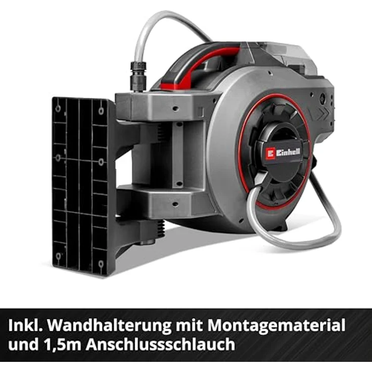 Einhell Schlauchtrommel GE-HR 18/30-1 WH Li-Solo, automatische Schlauchaufwicklung, ohne Akku und Ladegerät, 30 m Kapazität, UV- und spritzwassergeschützt – Bild 10