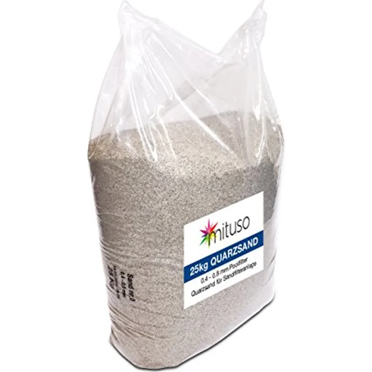 Mituso Quarzsand, Filtersand, Körnung 0,4-0,8mm, Aquariumsand, (1 x 25kg) – Bild 2